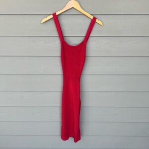 Bebe Red Bodycon Strappy Dress